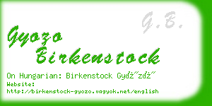 gyozo birkenstock business card